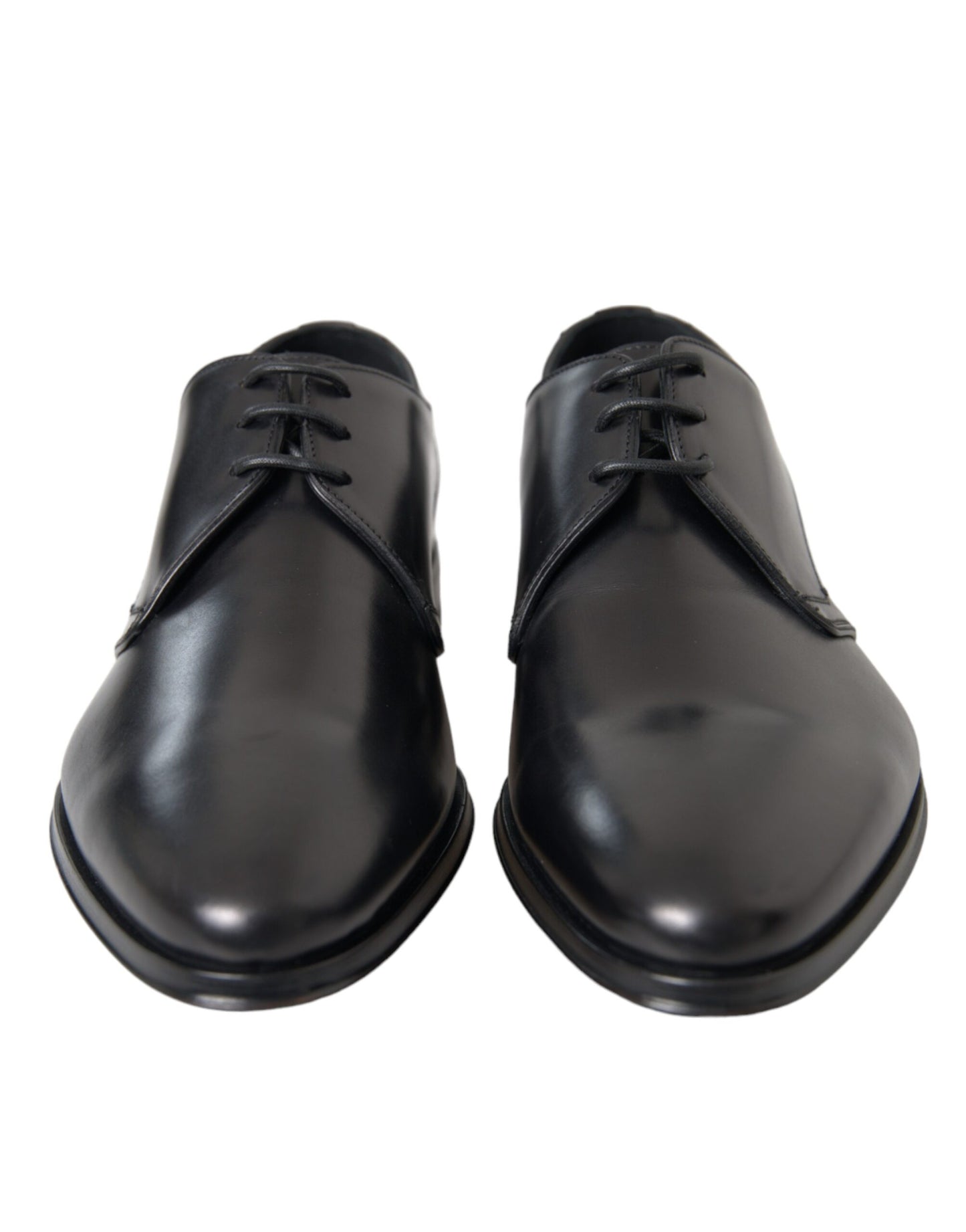 Zapatos Derby de cuero negro para hombre