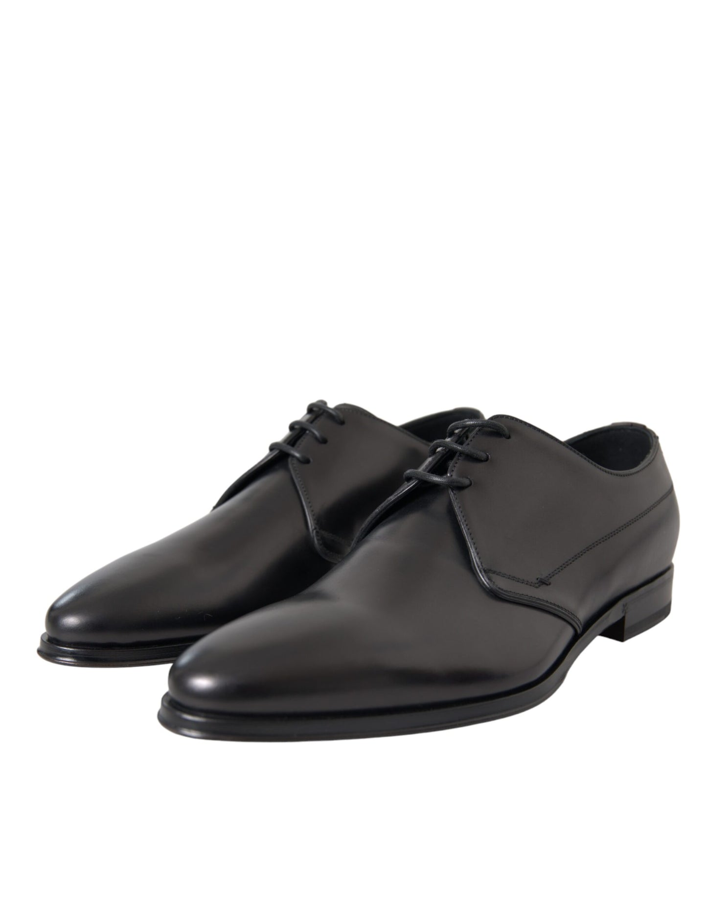 Zapatos Derby de cuero negro para hombre