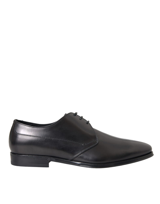 Zapatos Derby de cuero negro para hombre