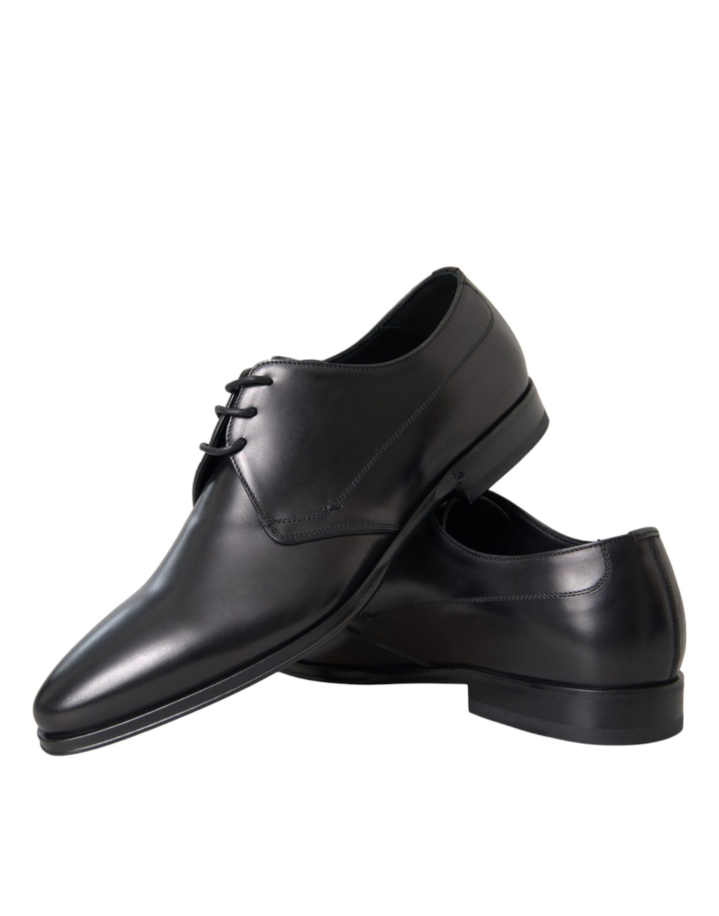 Zapatos Derby de cuero negro para hombre