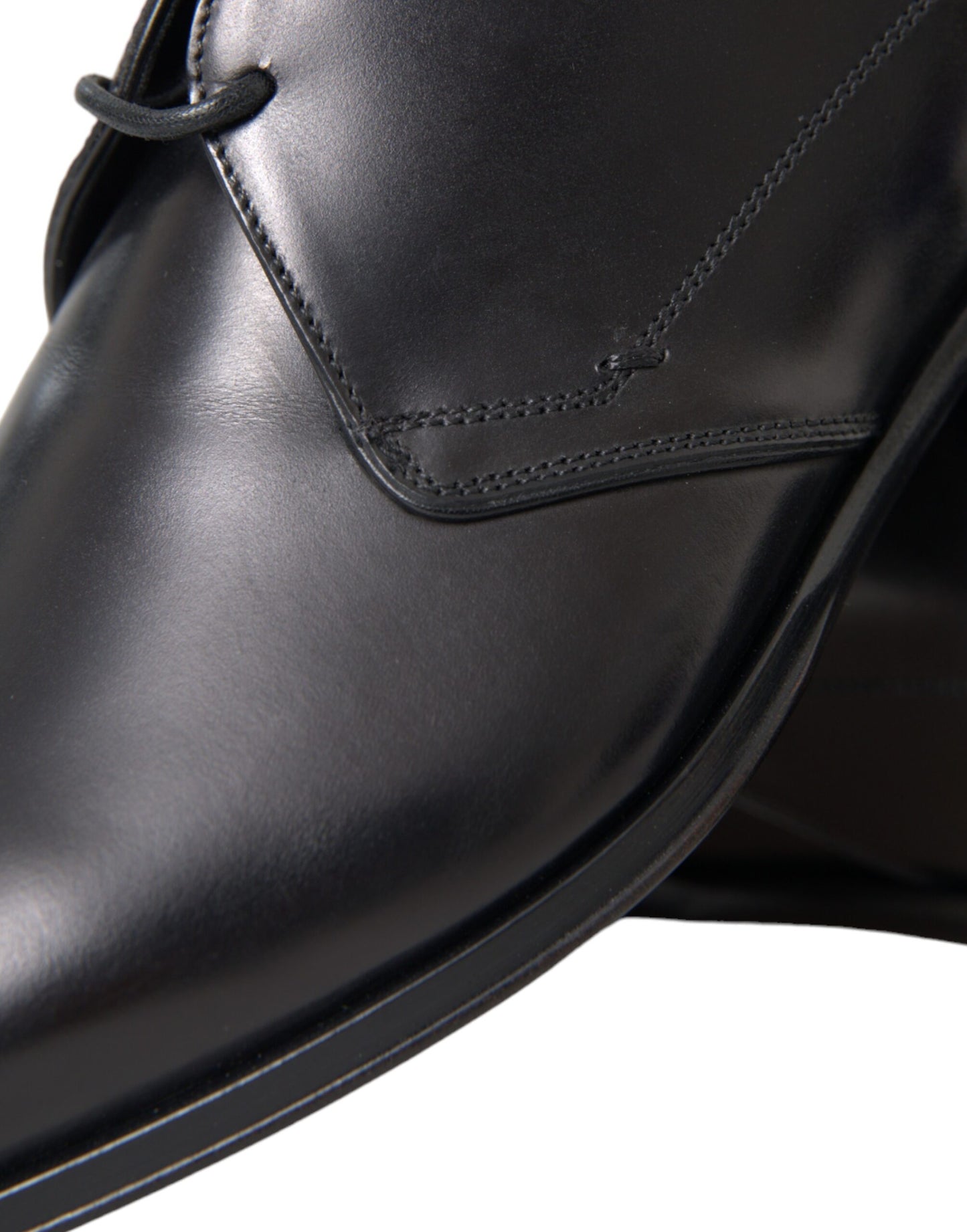 Zapatos Derby de cuero negro para hombre