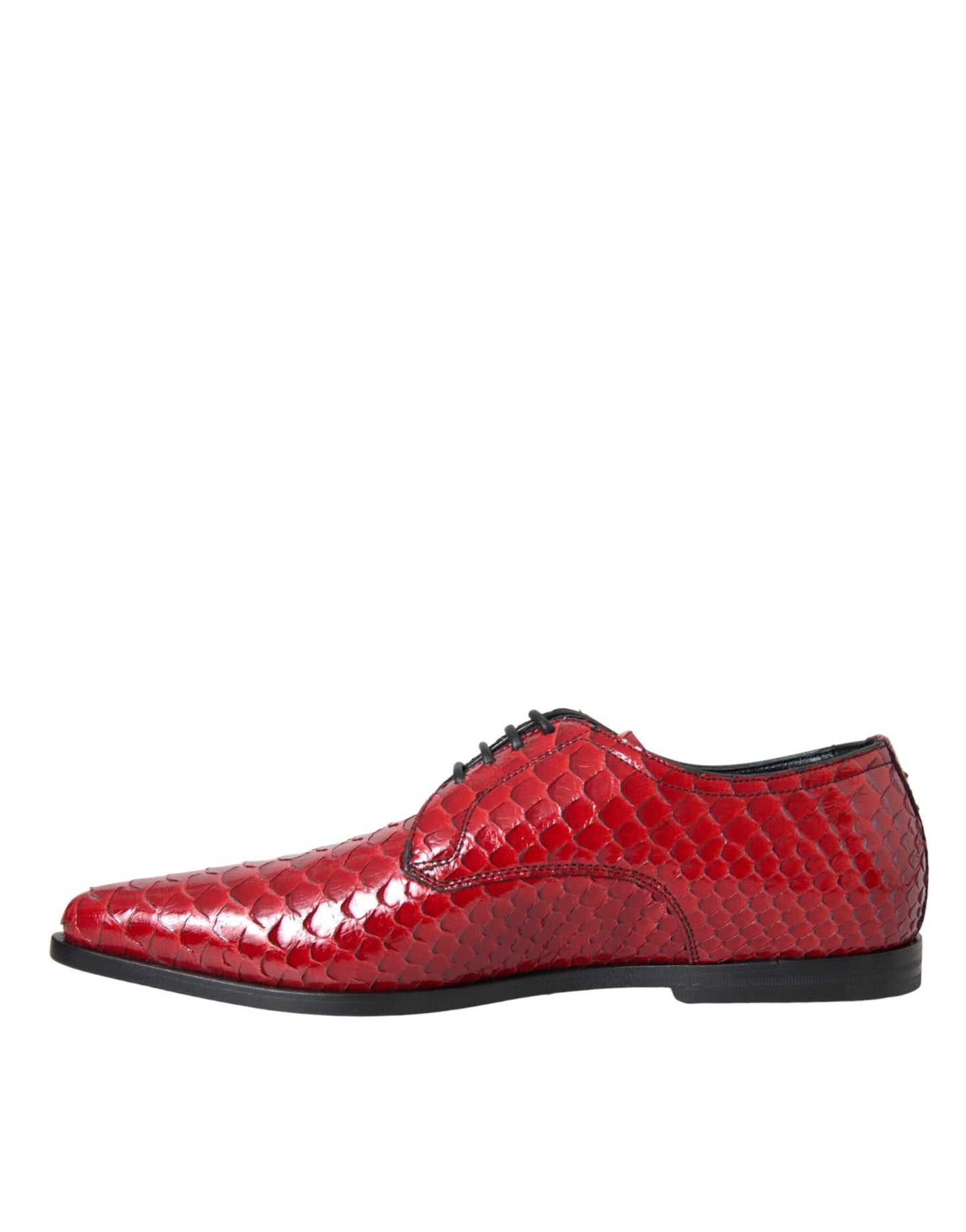 Zapatos Derby Formales para Hombre con Textura Roja y Barnizado