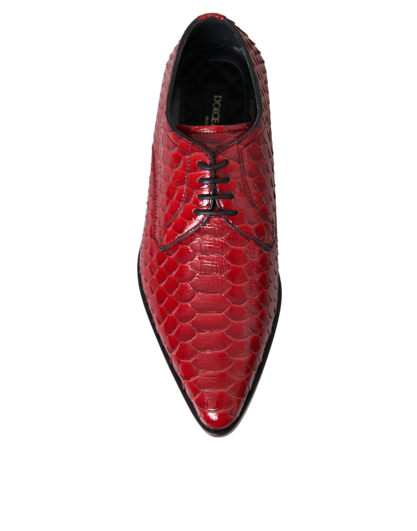 Zapatos Derby Formales para Hombre con Textura Roja y Barnizado
