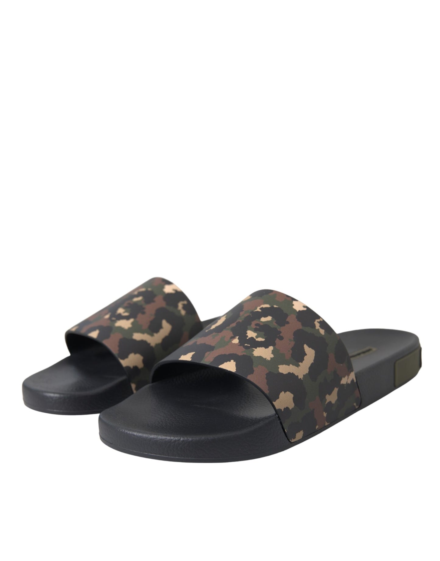 Zapatos de playa de cuero con camuflaje multicolor para hombre