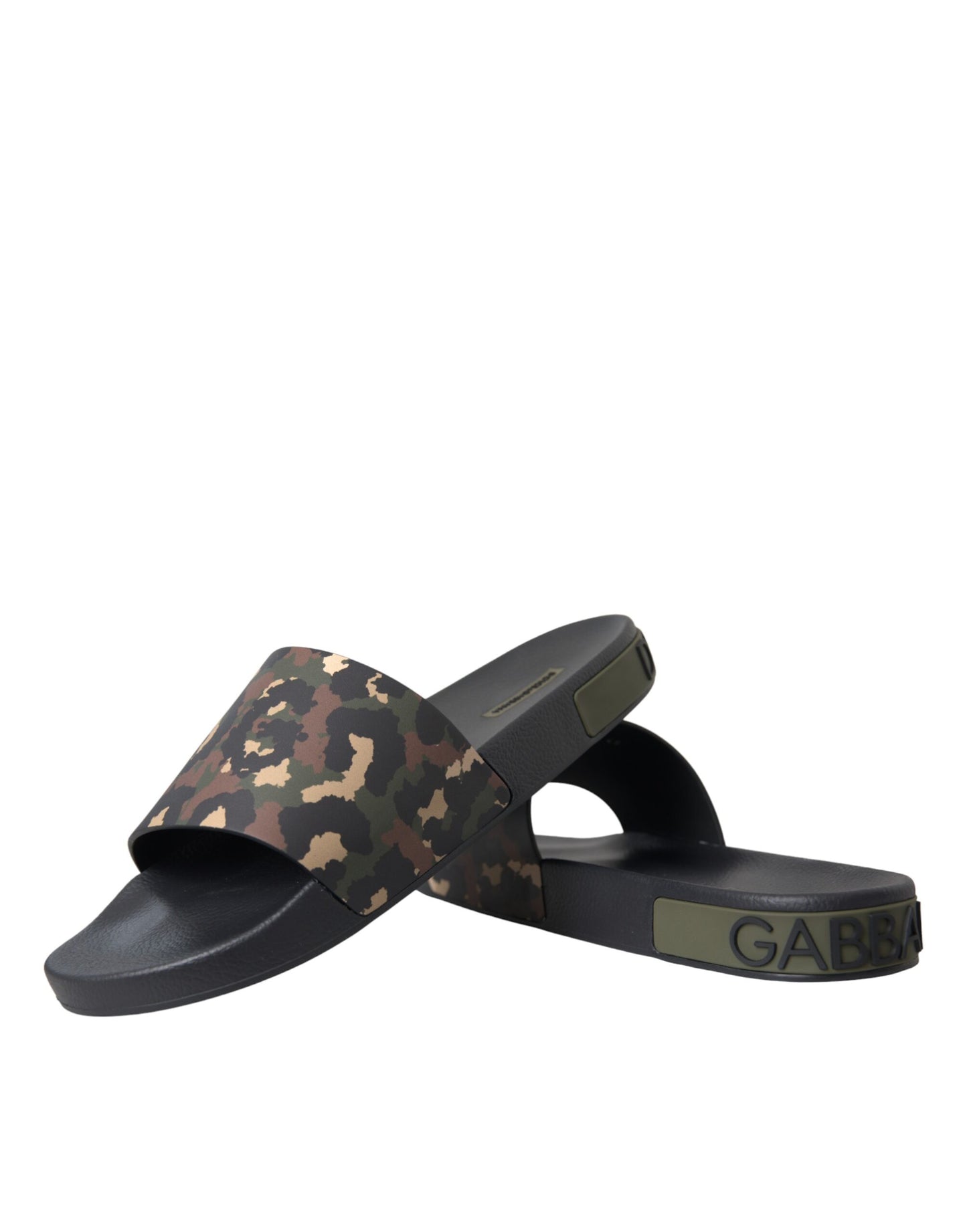 Zapatos de playa de cuero con camuflaje multicolor para hombre