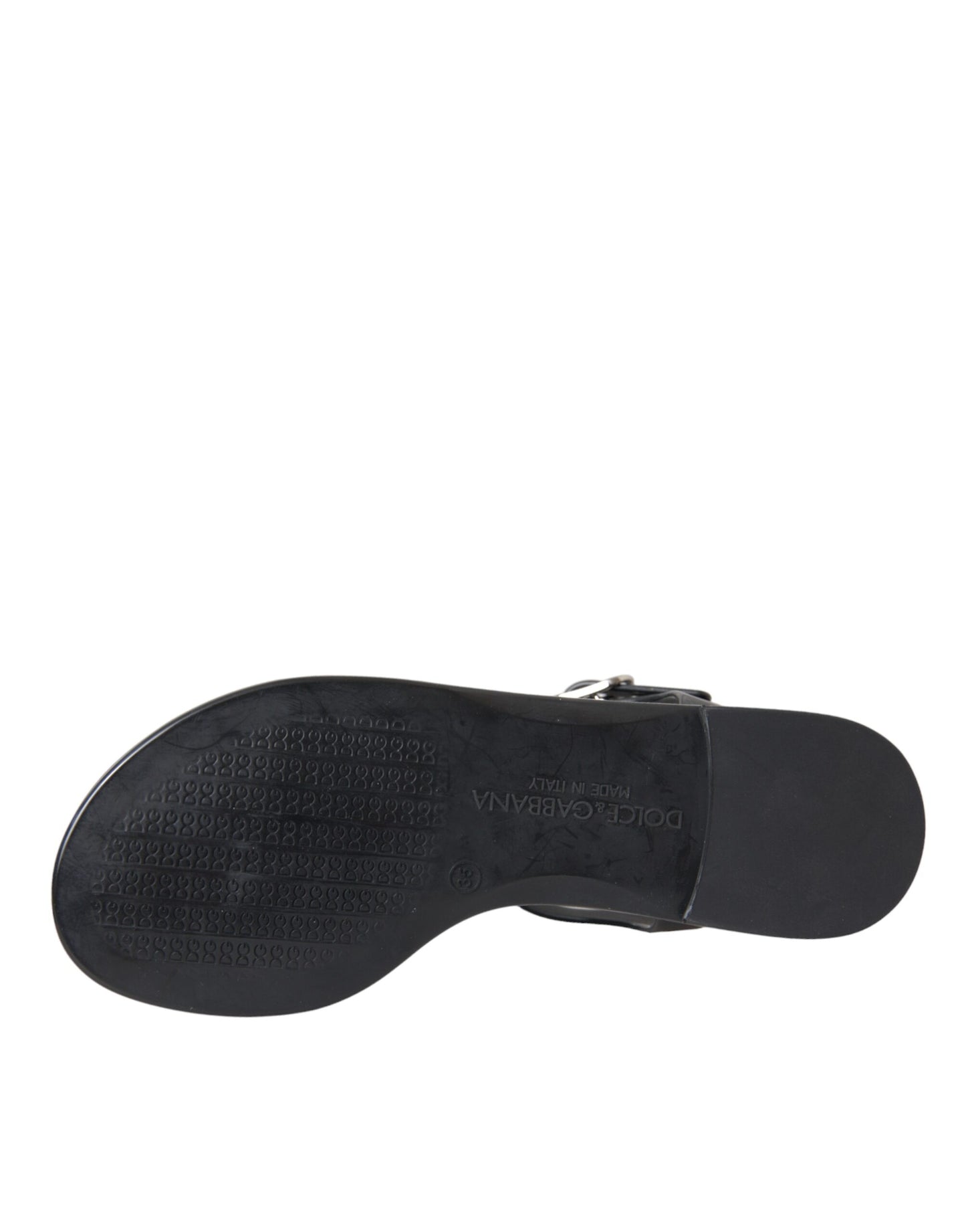 Sandalias planas de cristal negro, chanclas, zapatos
