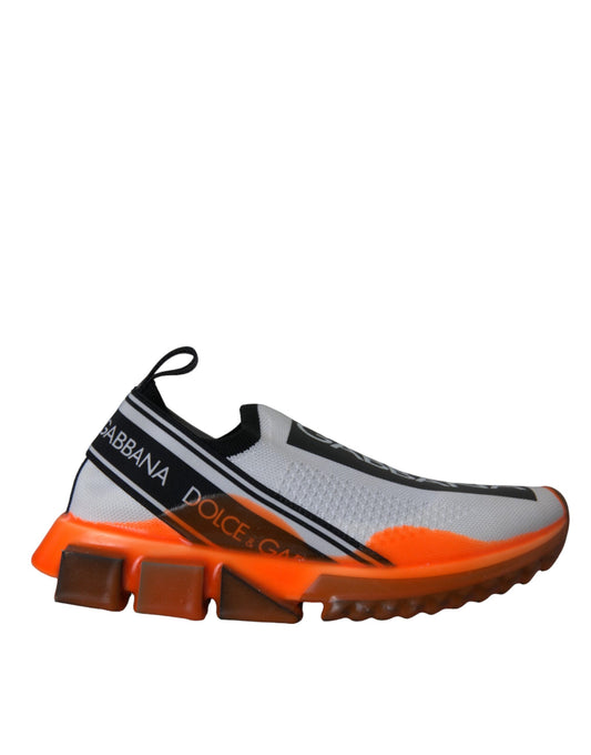Zapatillas Sorrento sin cordones negras, blancas y naranjas