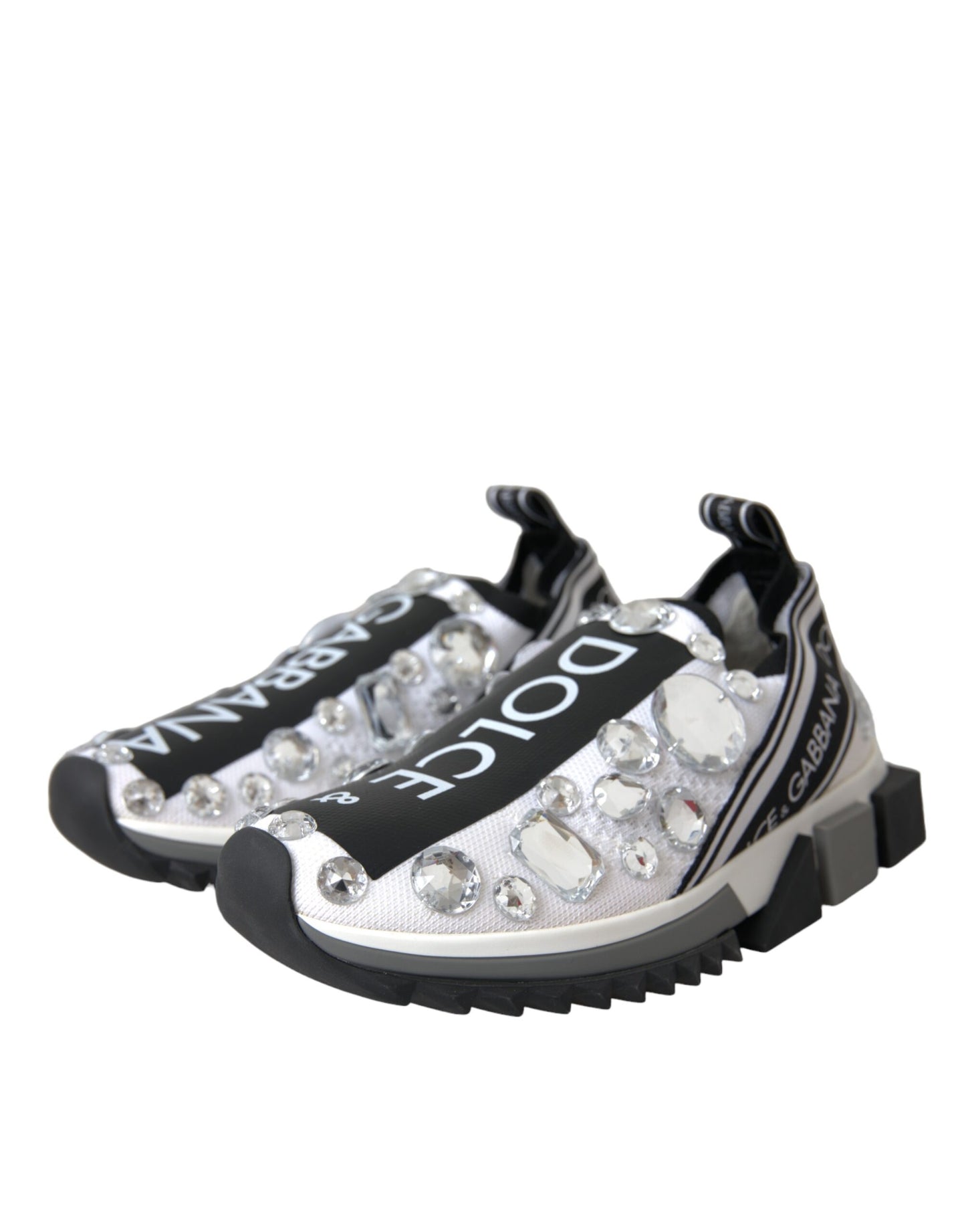 Zapatillas blancas con cristales Sorrento