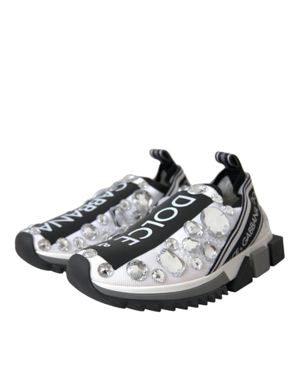 Zapatillas blancas con cristales Sorrento