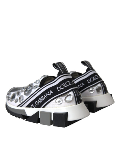 Zapatillas blancas con cristales Sorrento