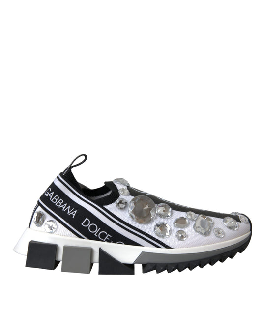 Zapatillas blancas con cristales Sorrento