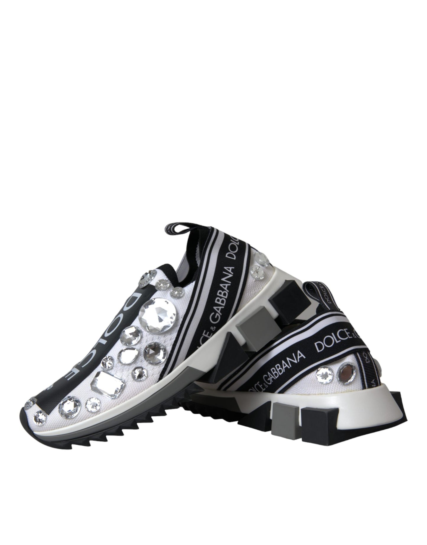 Zapatillas blancas con cristales Sorrento