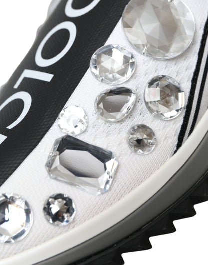 Zapatillas blancas con cristales Sorrento