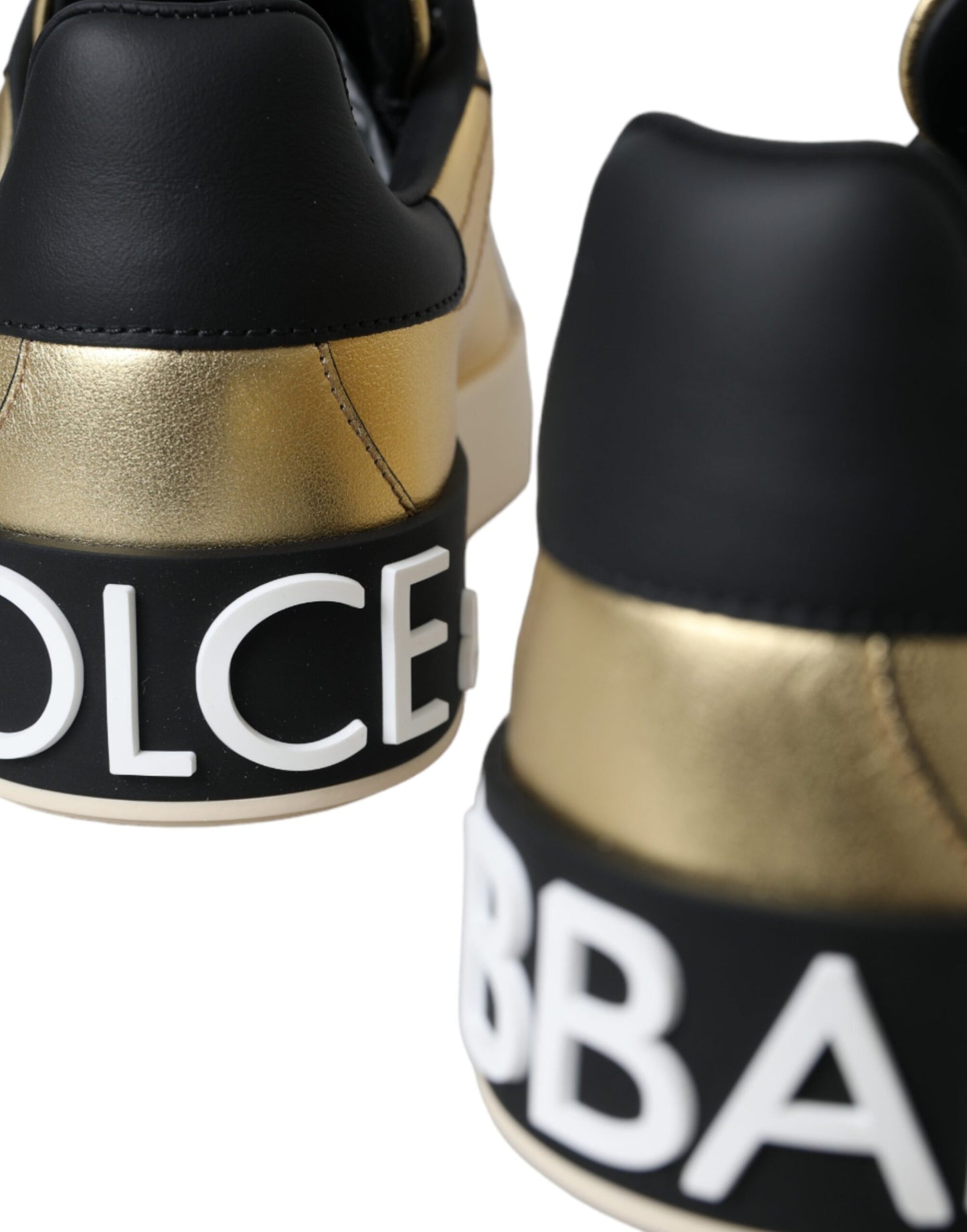 Zapatillas de piel de becerro Portofino doradas para mujer