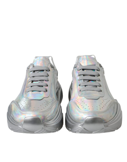 Zapatillas deportivas DAYMASTER de piel iridiscente plateada