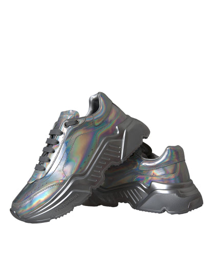 Zapatillas deportivas DAYMASTER de piel iridiscente plateada