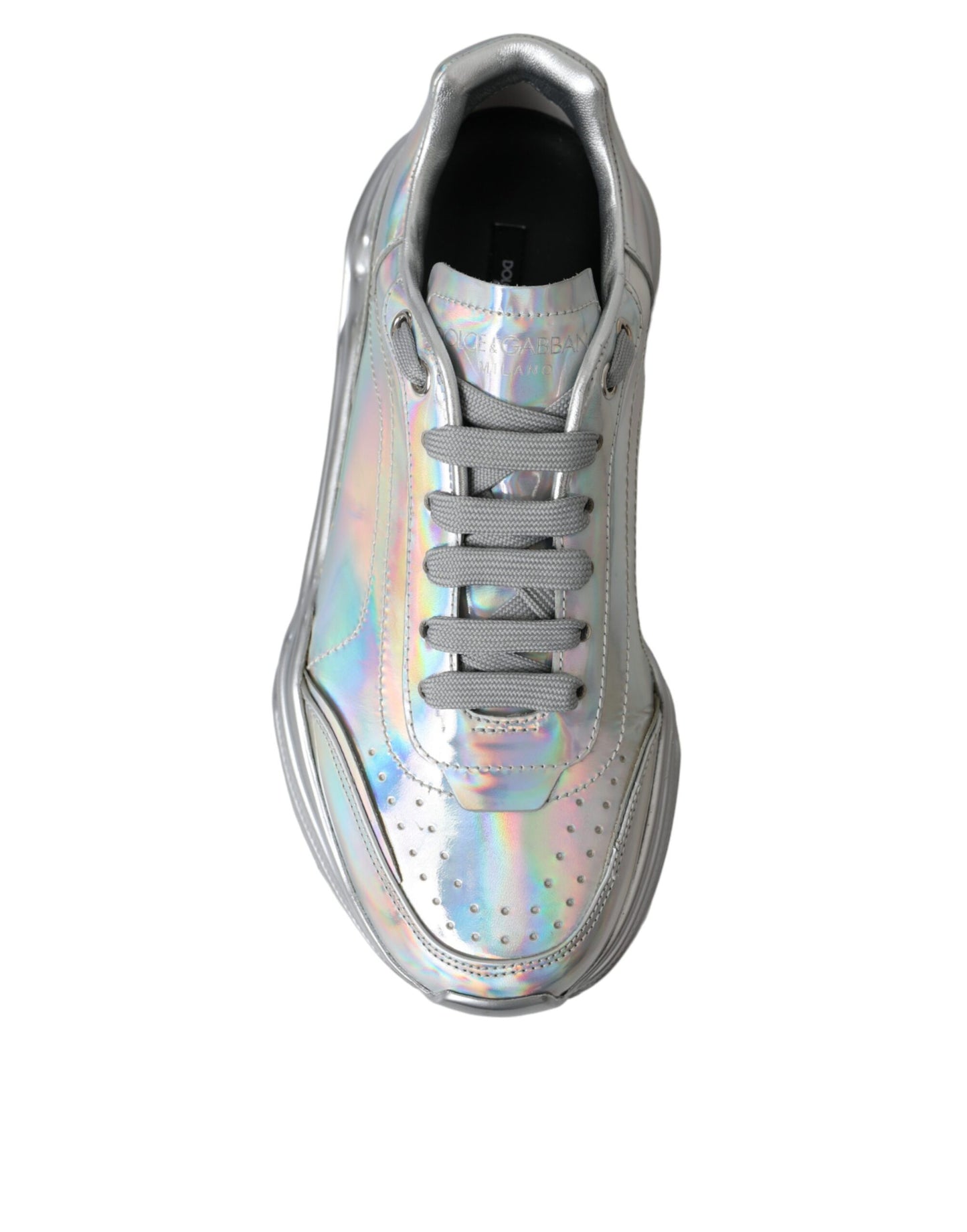 Zapatillas deportivas DAYMASTER de piel iridiscente plateada