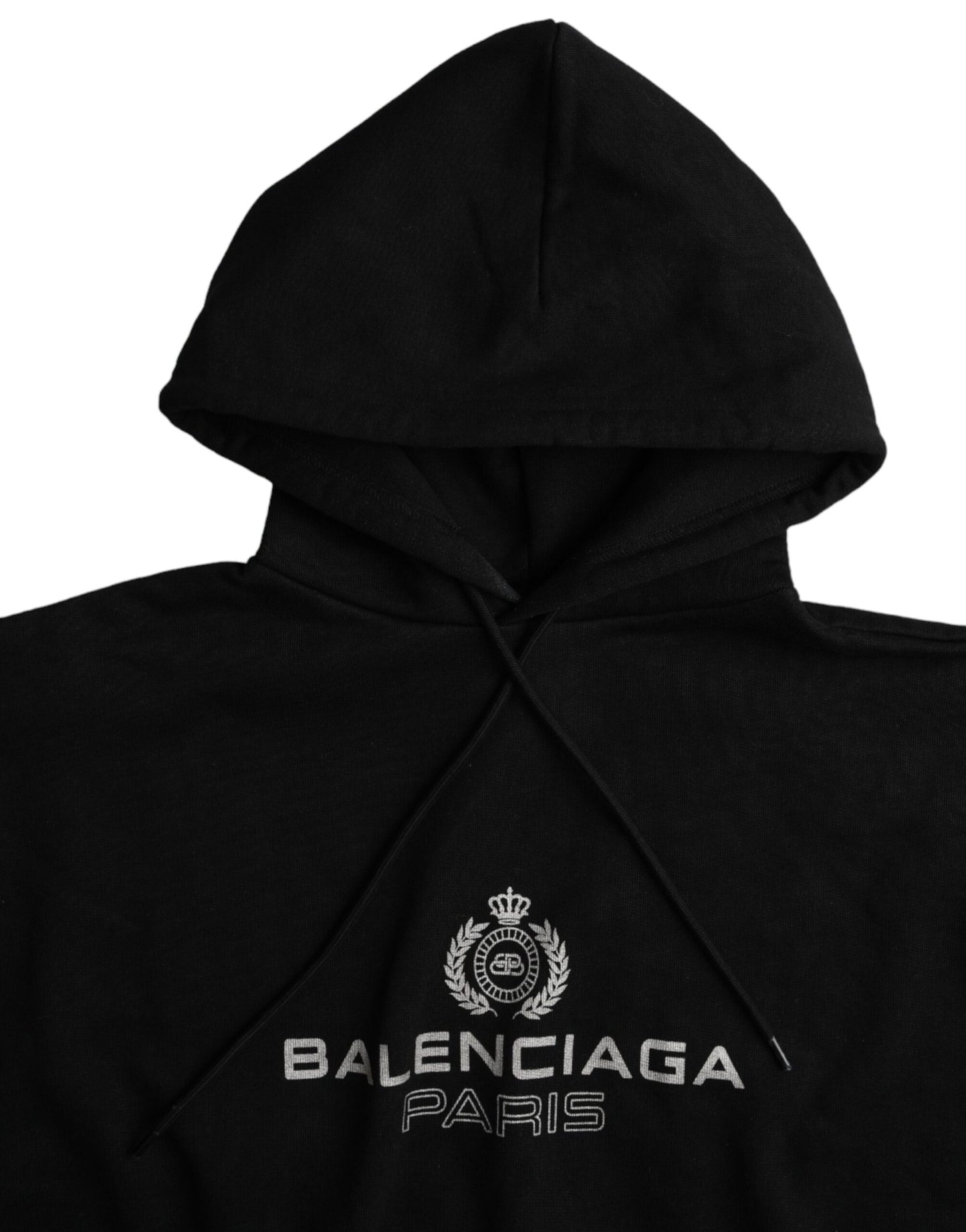 Sudadera con capucha y logotipo de algodón negro