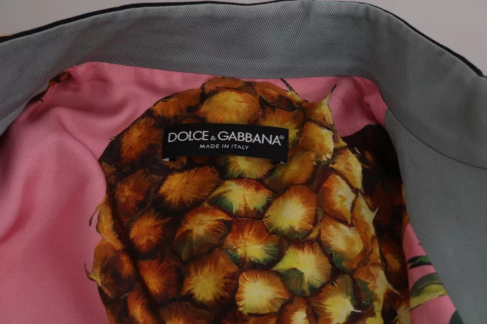 Chaqueta de algodón con botones azules y adornos de cristales