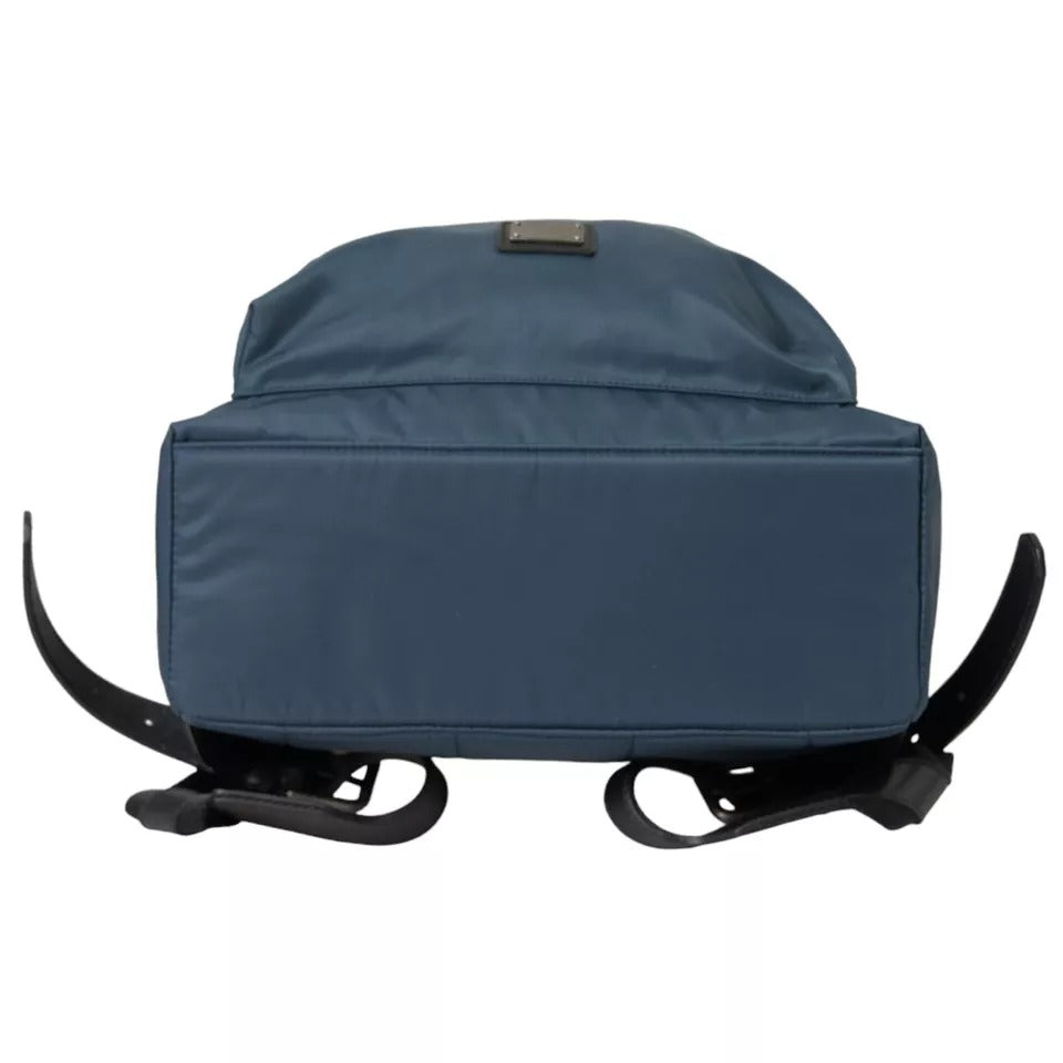 Mochila de nailon azul con parche #DGFamily para hombre