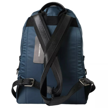 Mochila de nailon azul con parche #DGFamily para hombre