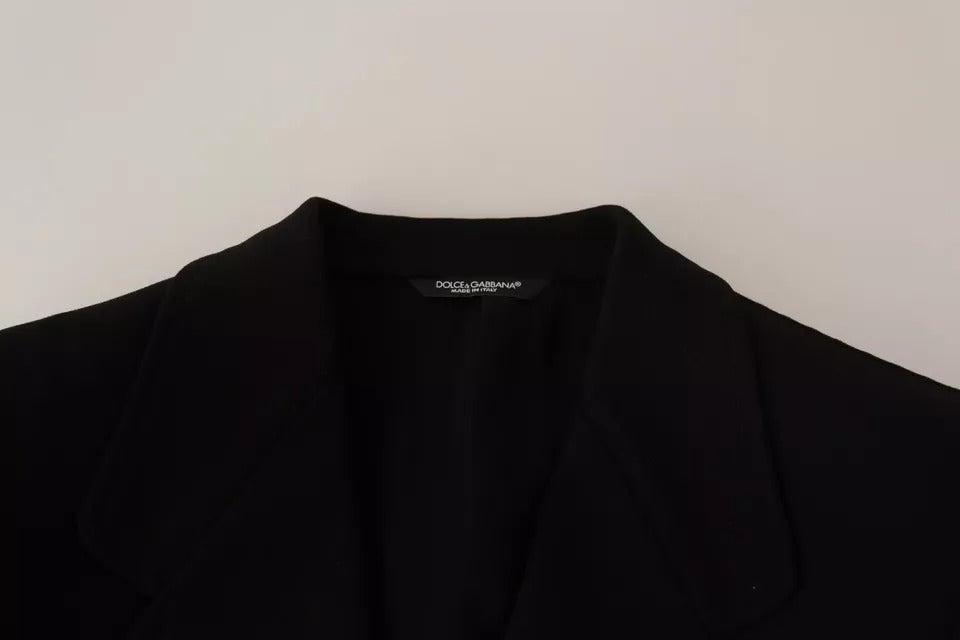 Chaqueta Blazer de corte entallado de lana negra
