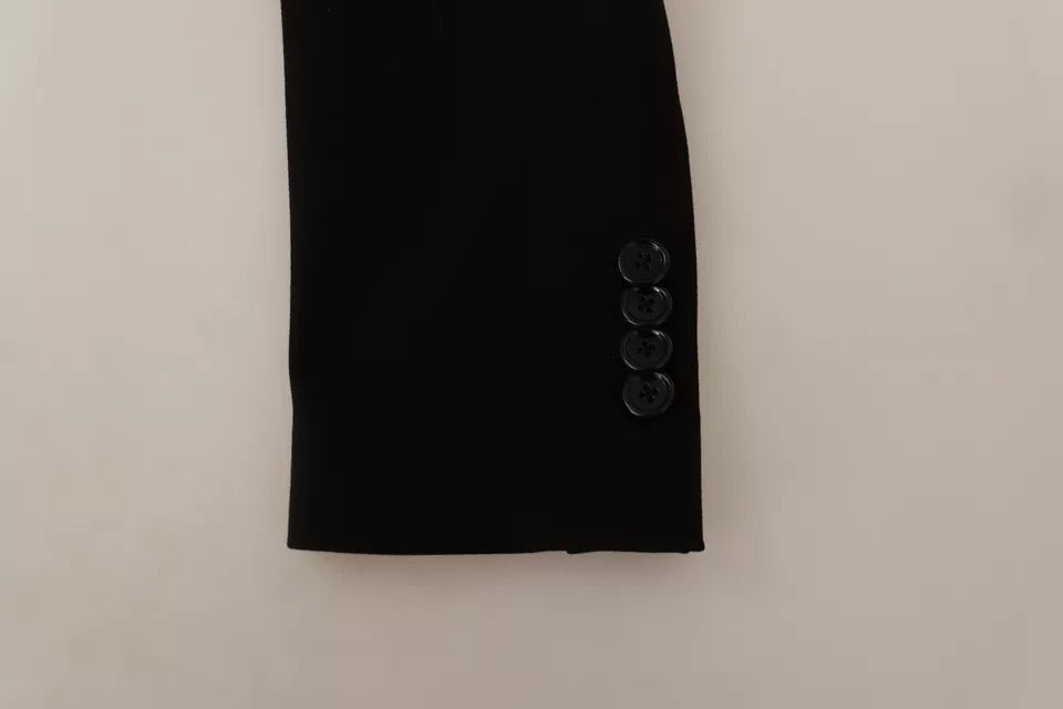 Chaqueta Blazer de corte entallado de lana negra