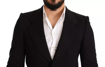 Chaqueta Blazer de corte entallado de lana negra