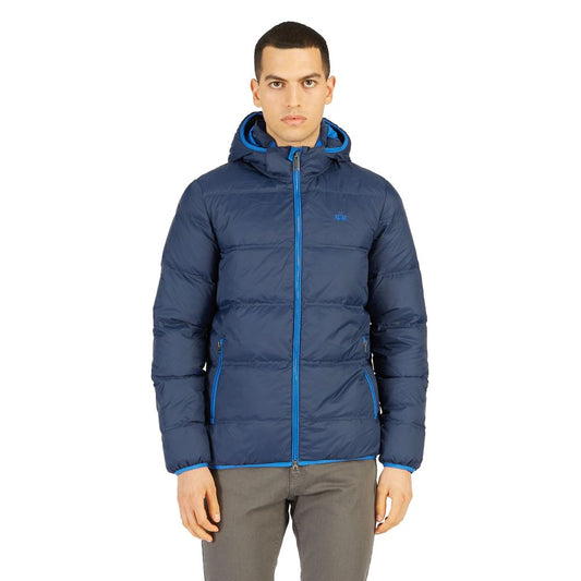 Chaqueta de nailon azul para hombre
