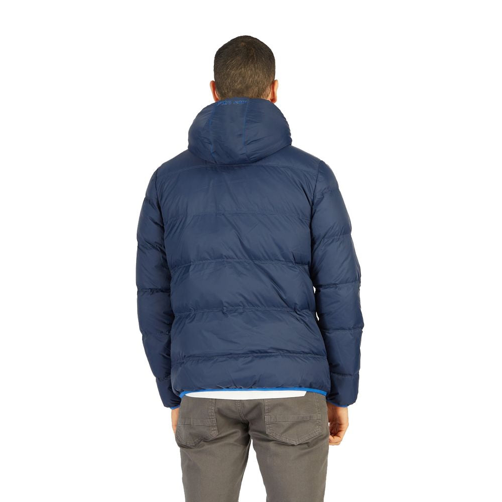 Chaqueta de nailon azul para hombre