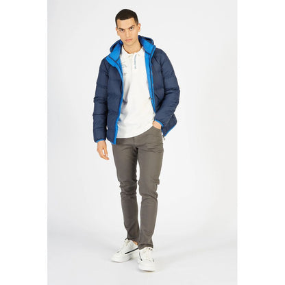 Chaqueta de nailon azul para hombre