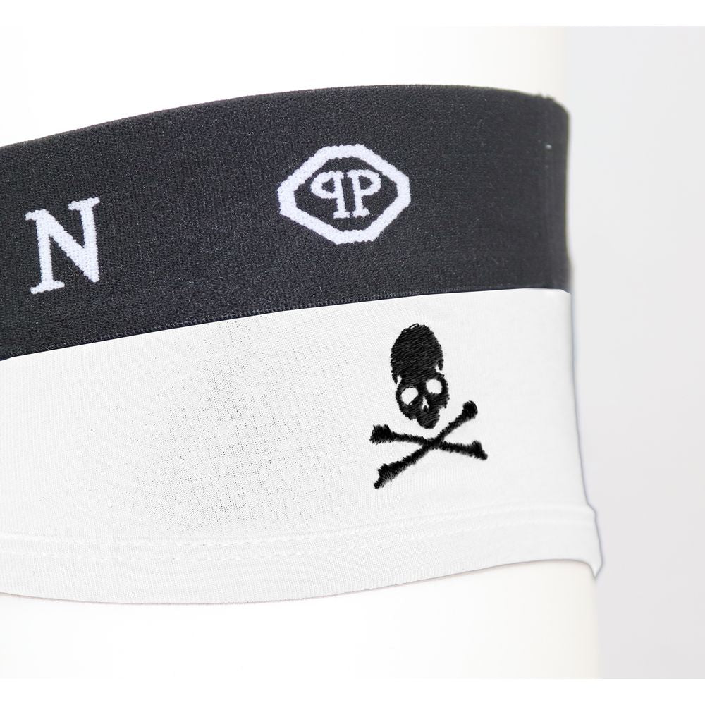 Calzoncillos bóxer blancos de algodón para hombre