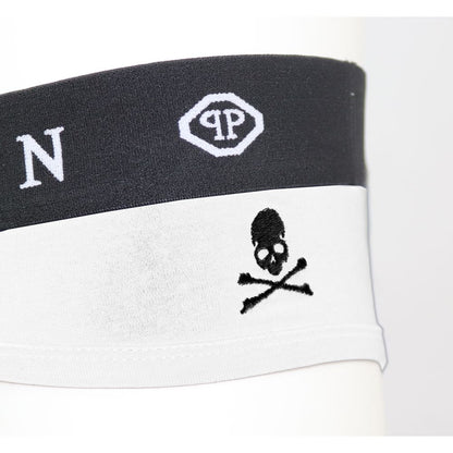 Calzoncillos bóxer blancos de algodón para hombre