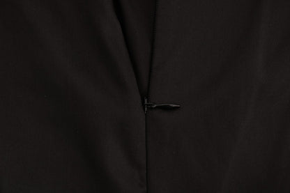 Elegante blusa camisola sin mangas de encaje negro