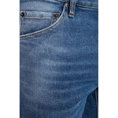 Vaqueros desgastados de algodón azul para hombre