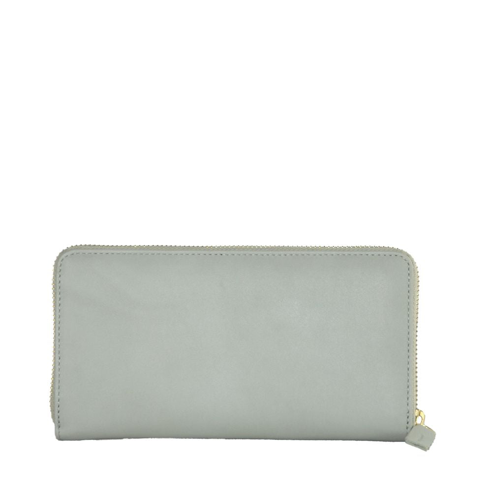 Cartera de mujer de piel de becerro gris