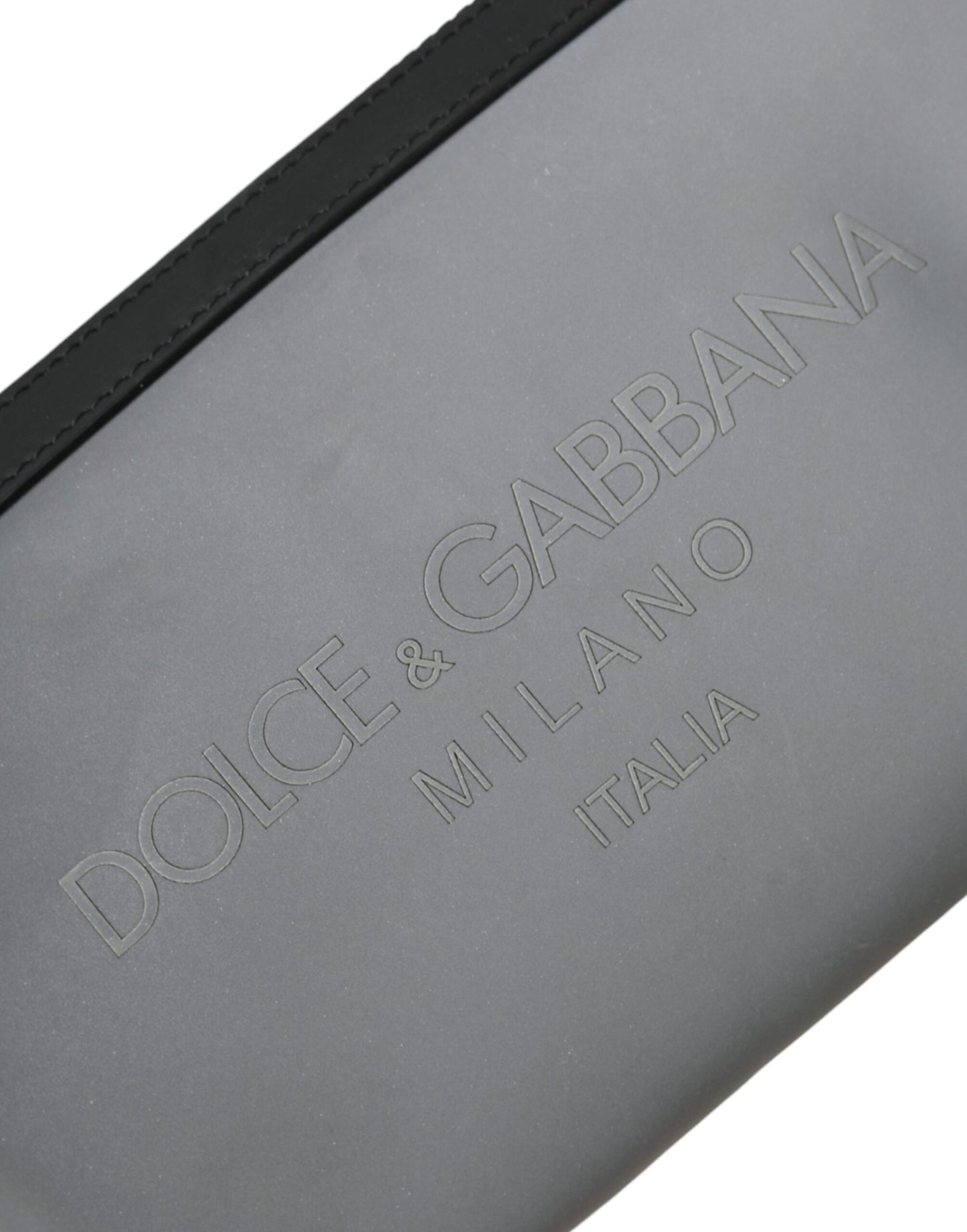 Riñonera de neopreno gris con cremallera y logotipo