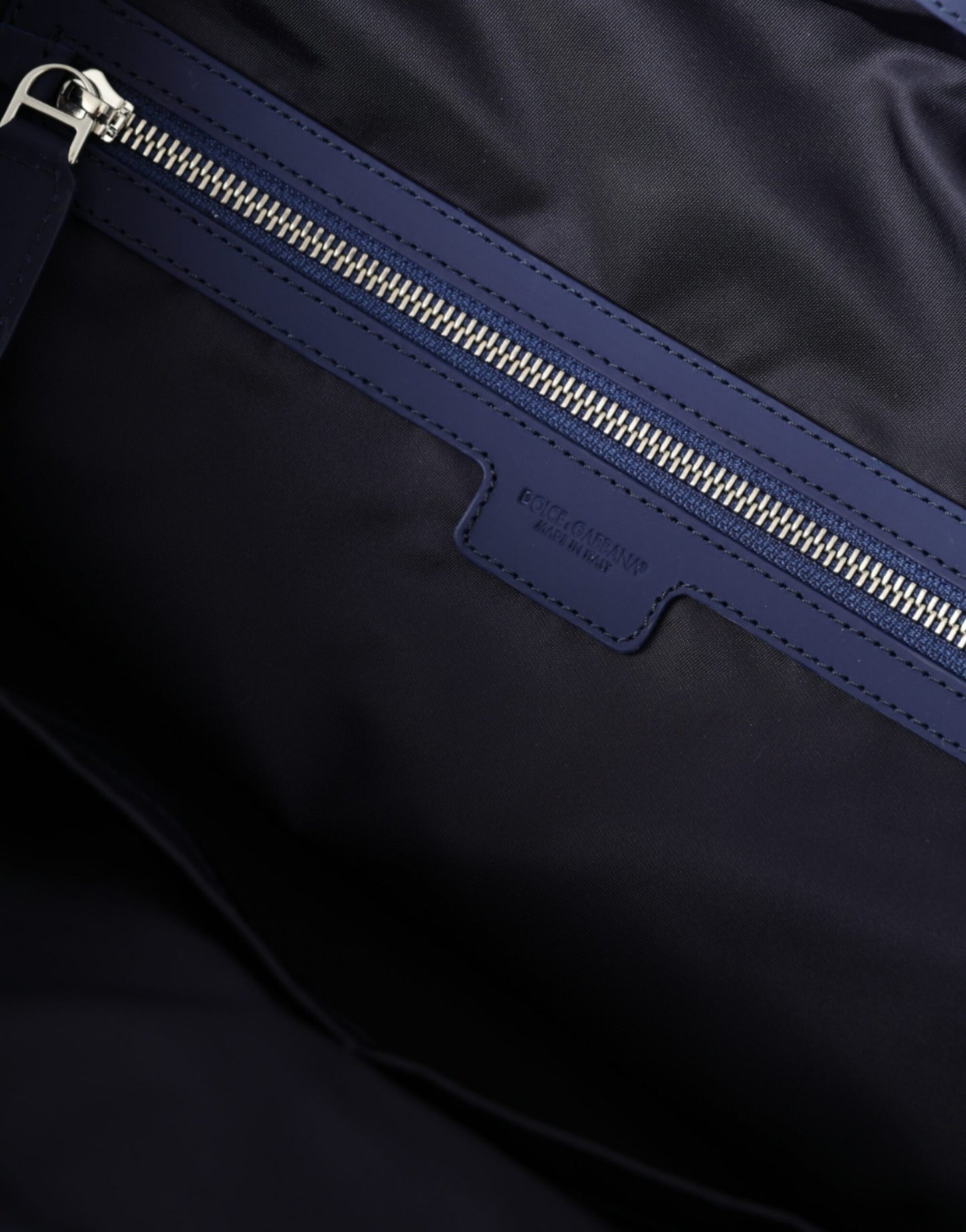 Bolso de mano y bandolera de piel de becerro de nailon azul