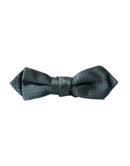 Pajarita Papillon de seda verde fantasía ajustable para hombre