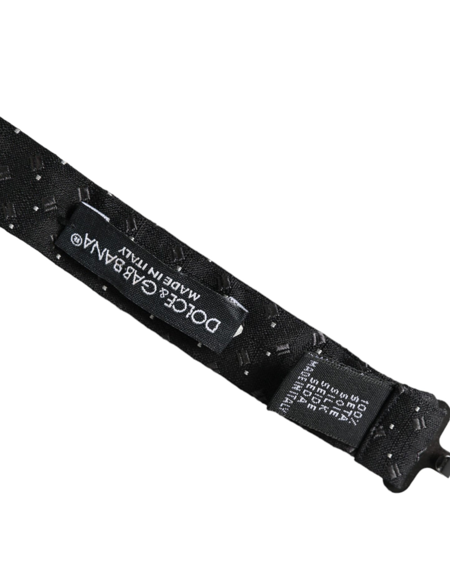 Pajarita Papillon de seda negra con cuello ajustable y estampado para hombre