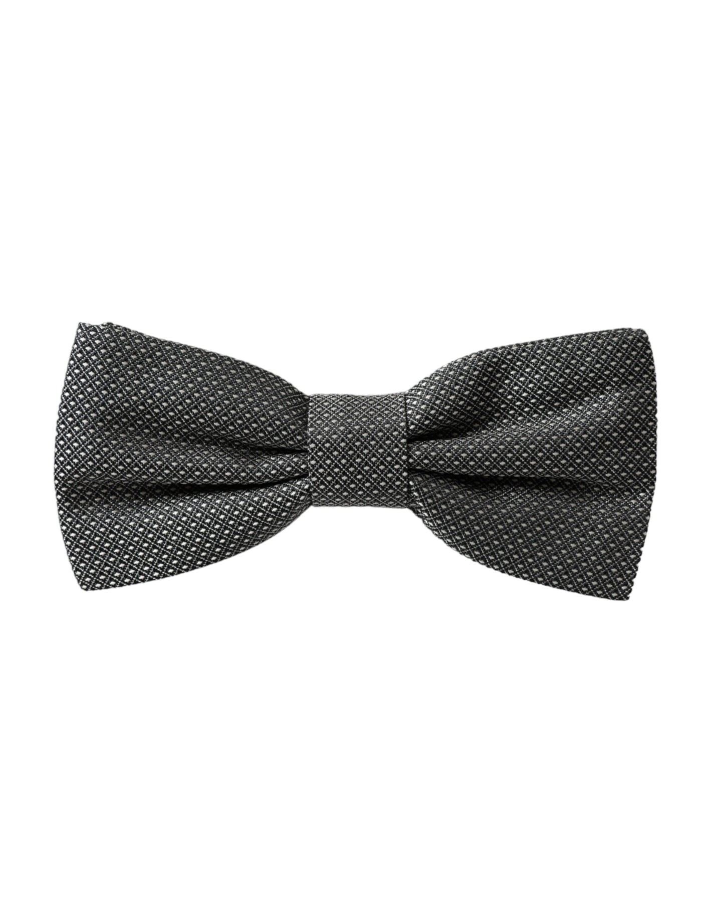 Pajarita Papillon de seda gris con cuello ajustable y estampado para hombre