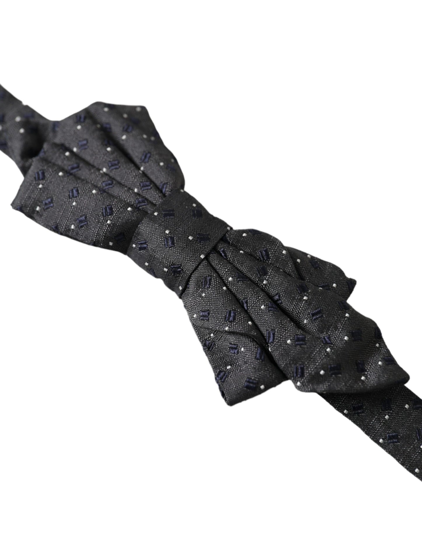 Pajarita Papillon de seda negra con cuello ajustable y estampado para hombre