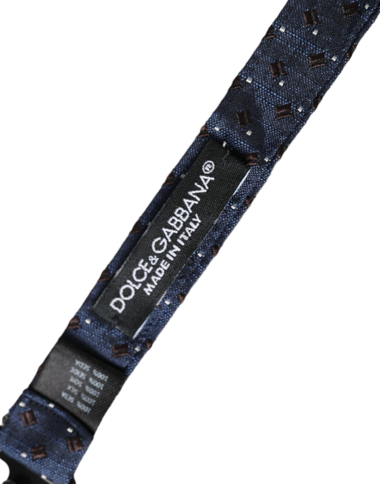 Pajarita Papillon ajustable con estampado de seda azul marino para hombre