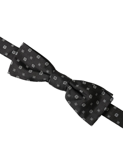 Pajarita Papillon de seda negra con cuello ajustable para hombre