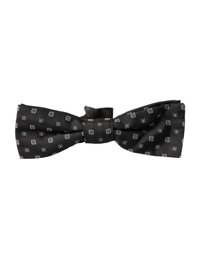 Pajarita Papillon de seda negra con cuello ajustable para hombre