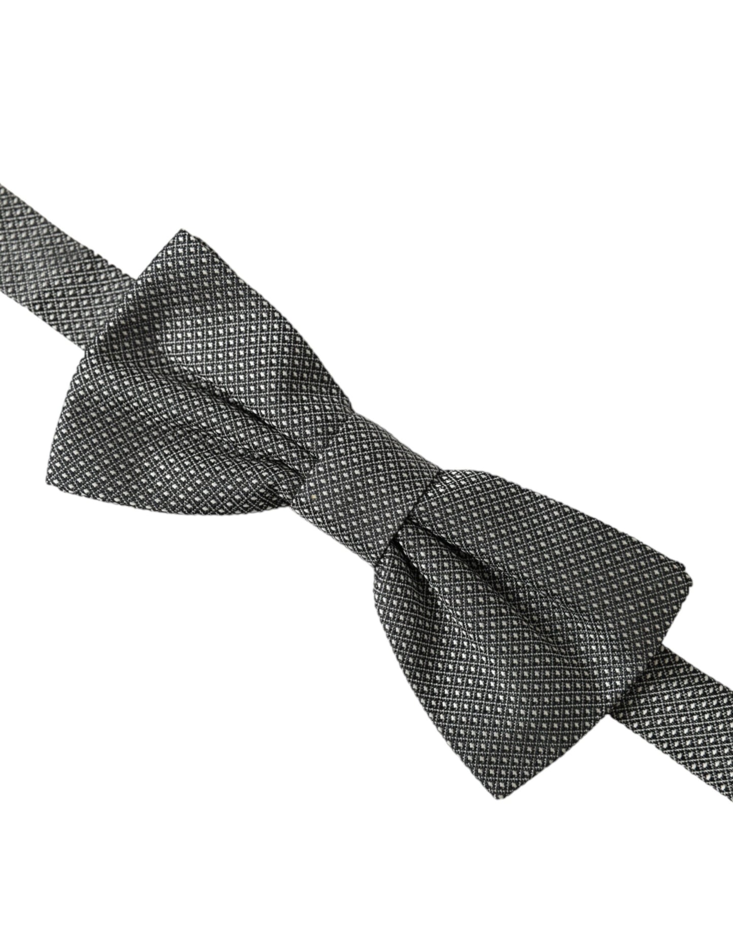Pajarita de seda gris con estampado ajustable para hombre