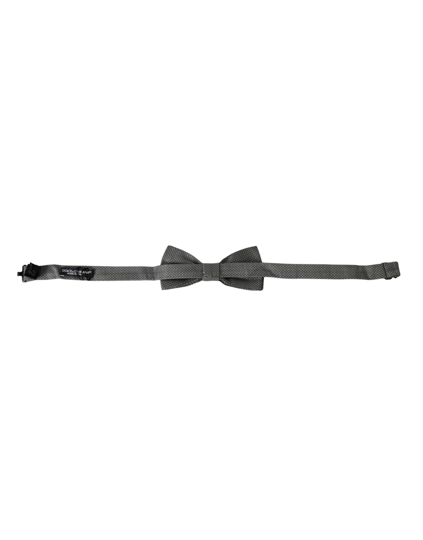 Pajarita de seda gris con estampado ajustable para hombre