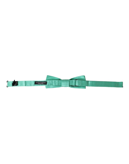 Pajarita de seda verde menta ajustable para hombre