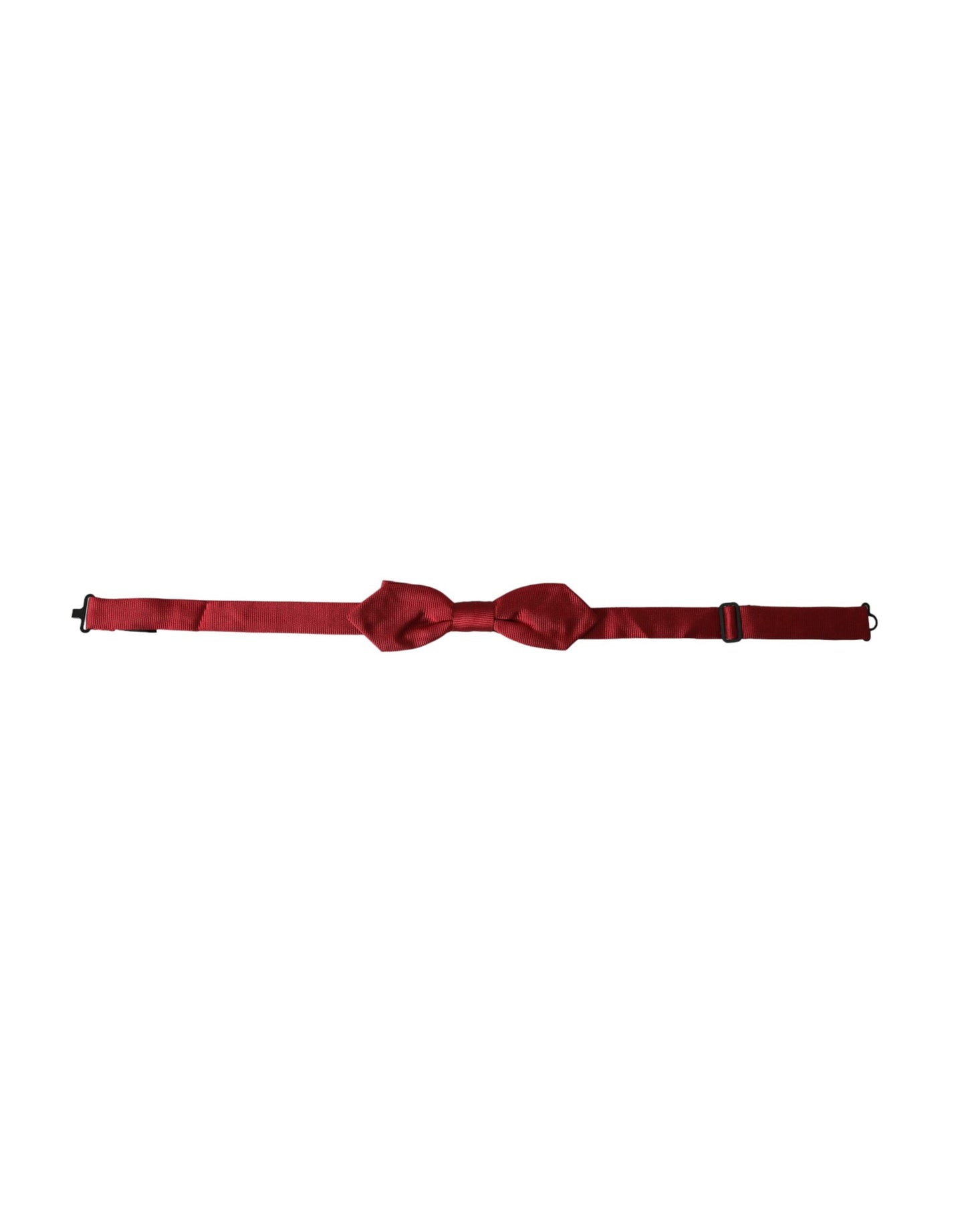 Pajarita de seda roja jacquard ajustable para hombre