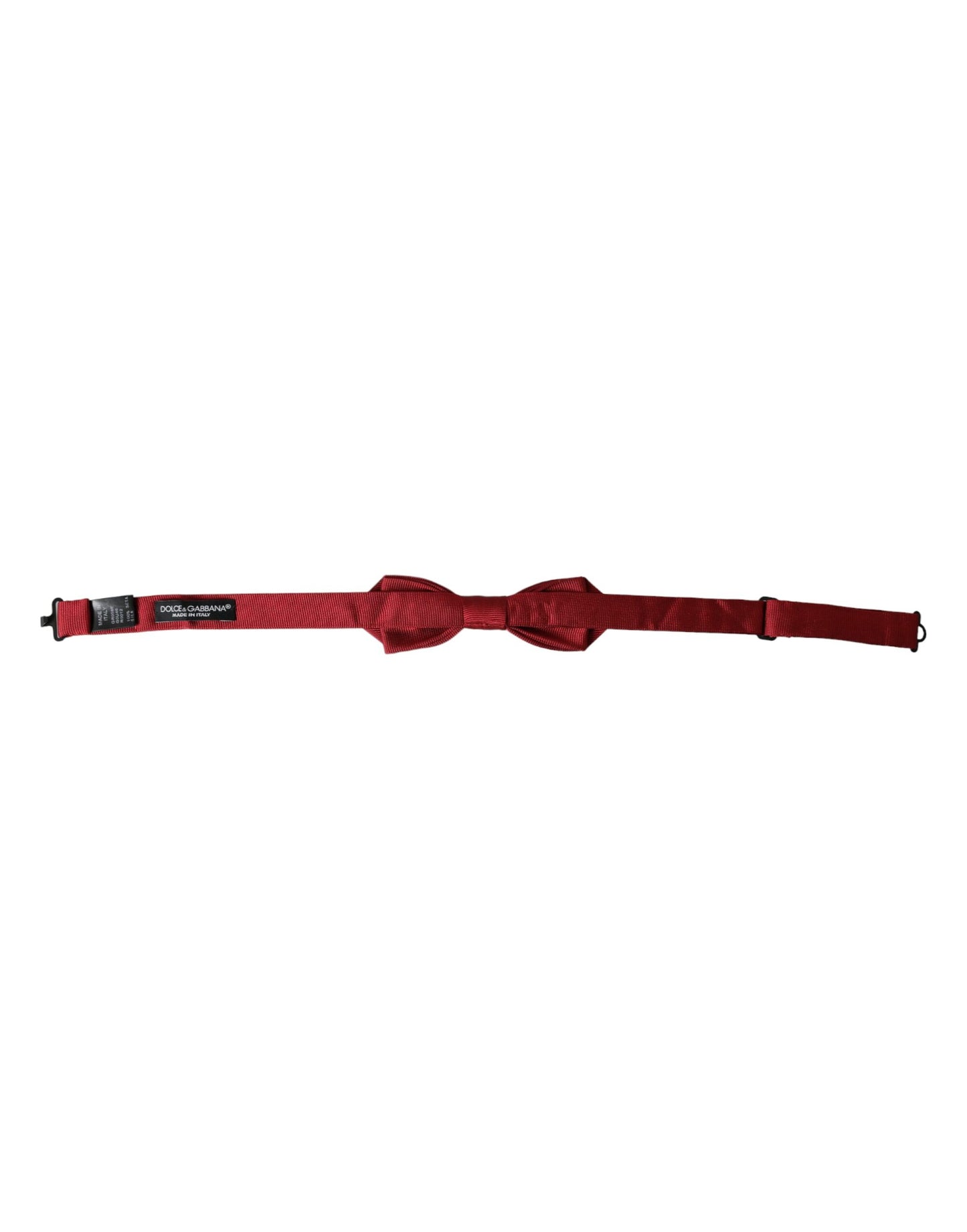 Pajarita de seda roja jacquard ajustable para hombre
